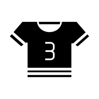 american football jersey uniform game sport professional and recreational silhouette design icon vector