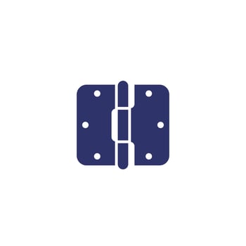 door hinge icon on white vector