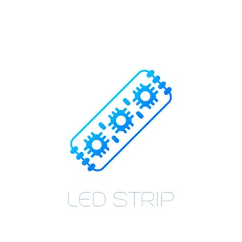 LED strip lighting vector icon