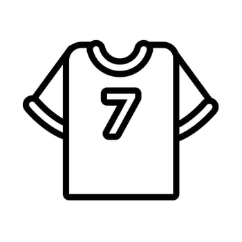 sport shirt equipment line icon vector