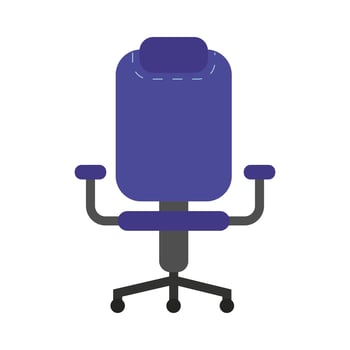 office chair flat style icon vector
