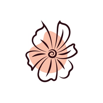 beautifull flower garden hand draw style vector