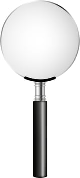 isolated magnifying glass realistic illustration vector