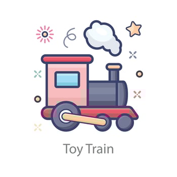 Kids  Toy Train vector