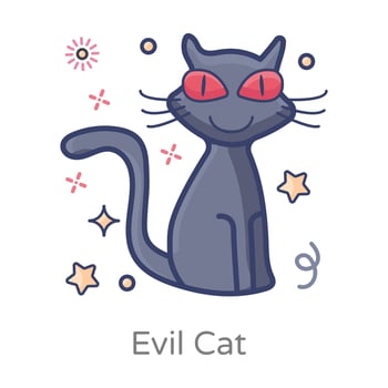 Evil cartoon Cat vector