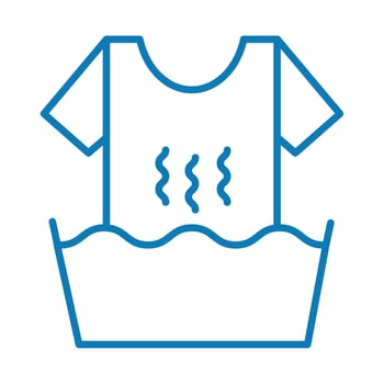 washing clothes line style icon vector
