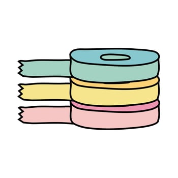 tapes rolls supplies free form style icon vector