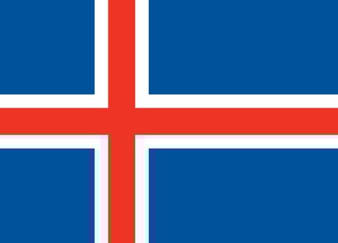 Iceland officially flag vector