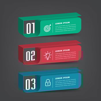 modern text box template banner Infographics vector