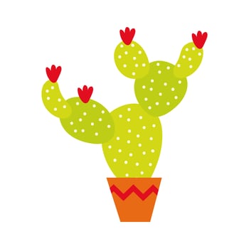cactus plant mexican culture hand draw style icon vector