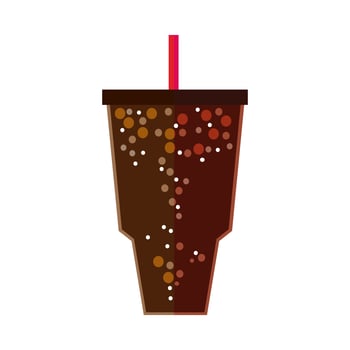 soda drink in plastic container flat detailed style vector