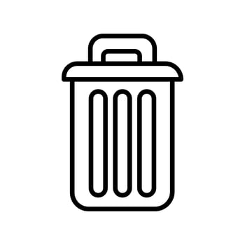 waste bin line style icon vector