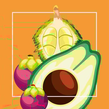 tropical fruits natural vector