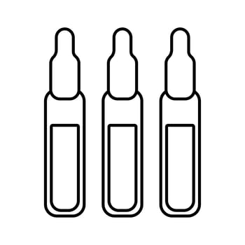 medicine vial line style icon vector