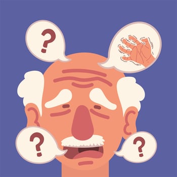 man question marks vector