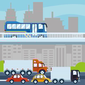 city urban transport vector