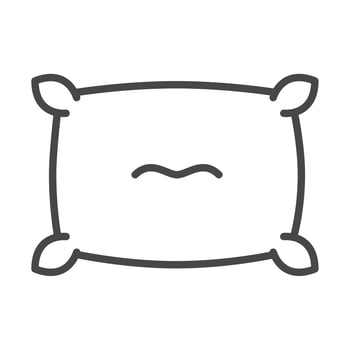 plump pillow comfort soft linear icon style vector