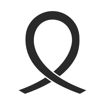 ribbon awareness campaign support silhouette icon vector