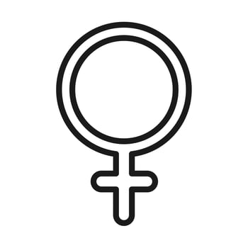 feminism movement icon symbol gender female rights pictogram line style vector