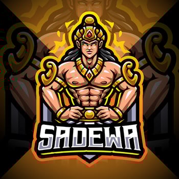 Sadewa esport mascot logo design vector