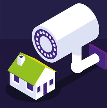 surveillance camera house vector