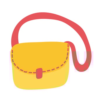 school bag handle equipment flat style icon vector