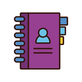 directory book line and fill style icon vector