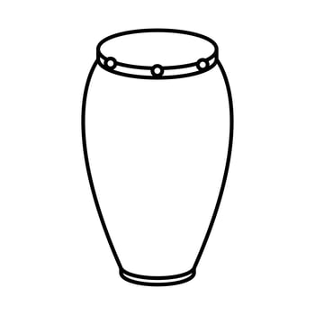 bongo drum instrument style line icon vector