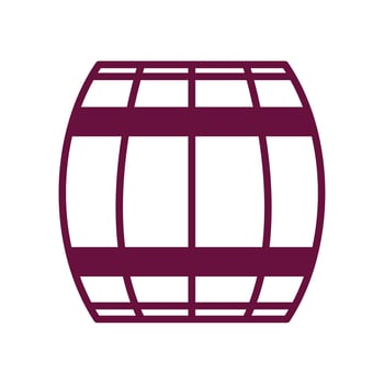 wine wooden barrel line style vector