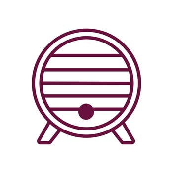 wine wooden barrel line style icon vector