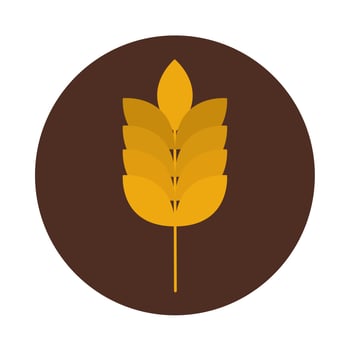 agriculture and farming wheat grain block and flat icon vector