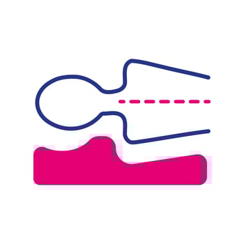 sleeping posture line and fill style icon vector