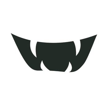 happy halloween vampire teeth trick or treat party celebration flat icon design vector