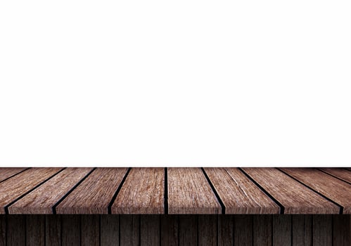 Empty top wood shelves for texture and background photo