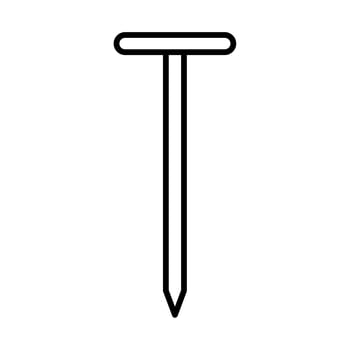 metal nail tool repair maintenance and construction equipment line style icon vector