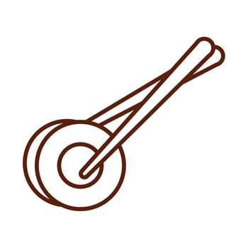 fast food sushi roll in sticks dinner and menu tasty meal and unhealthy line style icon vector