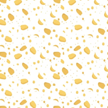 Seamless pattern with yellow circles, pieces or stains from cheese. Abstract print for textiles, paper and other designs vector