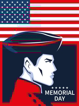 memorial day card vector