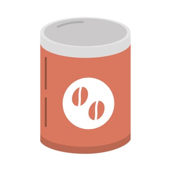 coffee beans jar vector design