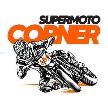 illustration Supermoto Corner.premium vector