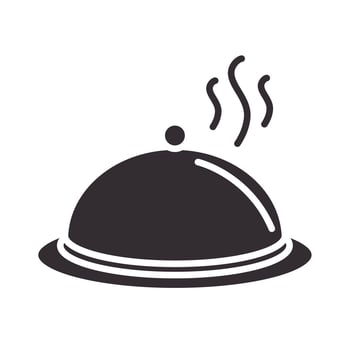 chef kitchen restaurant catering food silhouette style icon vector