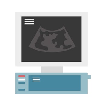 ultrasound machine medical vector