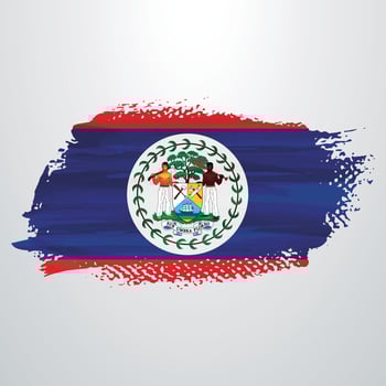 Belize flag brush vector
