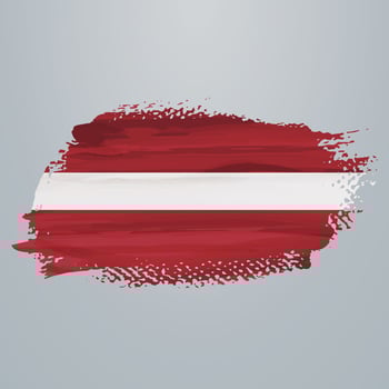 Latvia flag brush vector