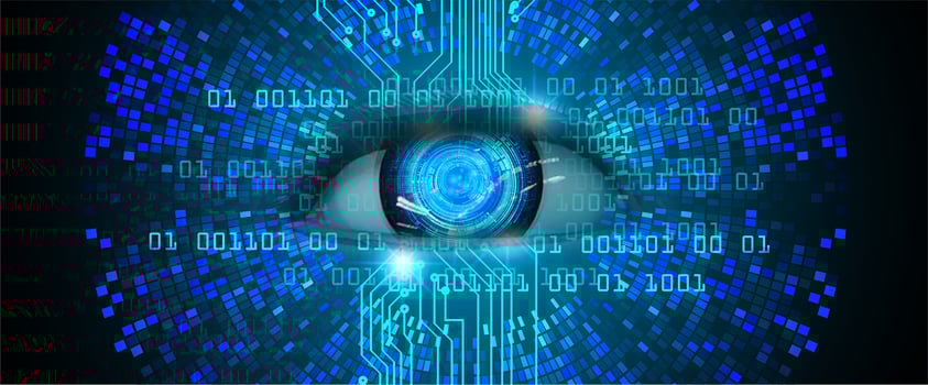 eye cyber circuit future technology concept background photo