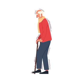 old man parkinson vector