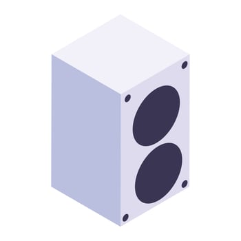 speaker sound voice icon isometric style vector