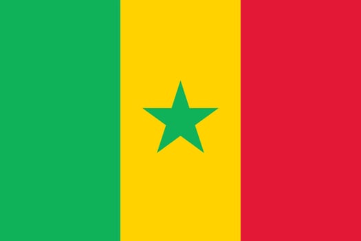 Senegal officially flag vector