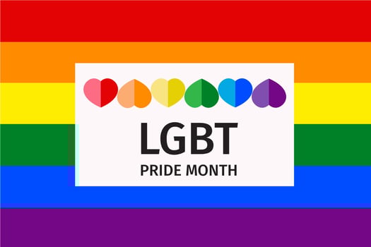 LBBT pride month design vector