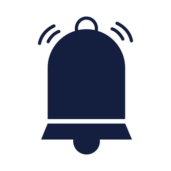 bell sound school silhouette style vector